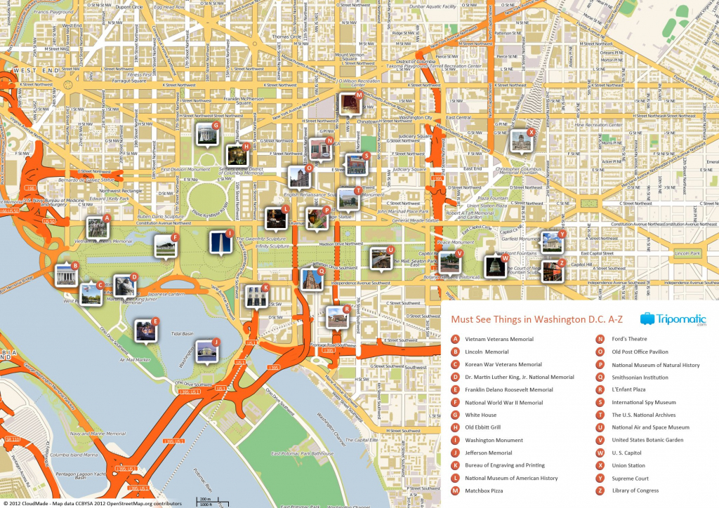 Free Printable Map Of Washington D.c. Attractions. | Free Tourist for Printable Map Of Washington Dc Sites