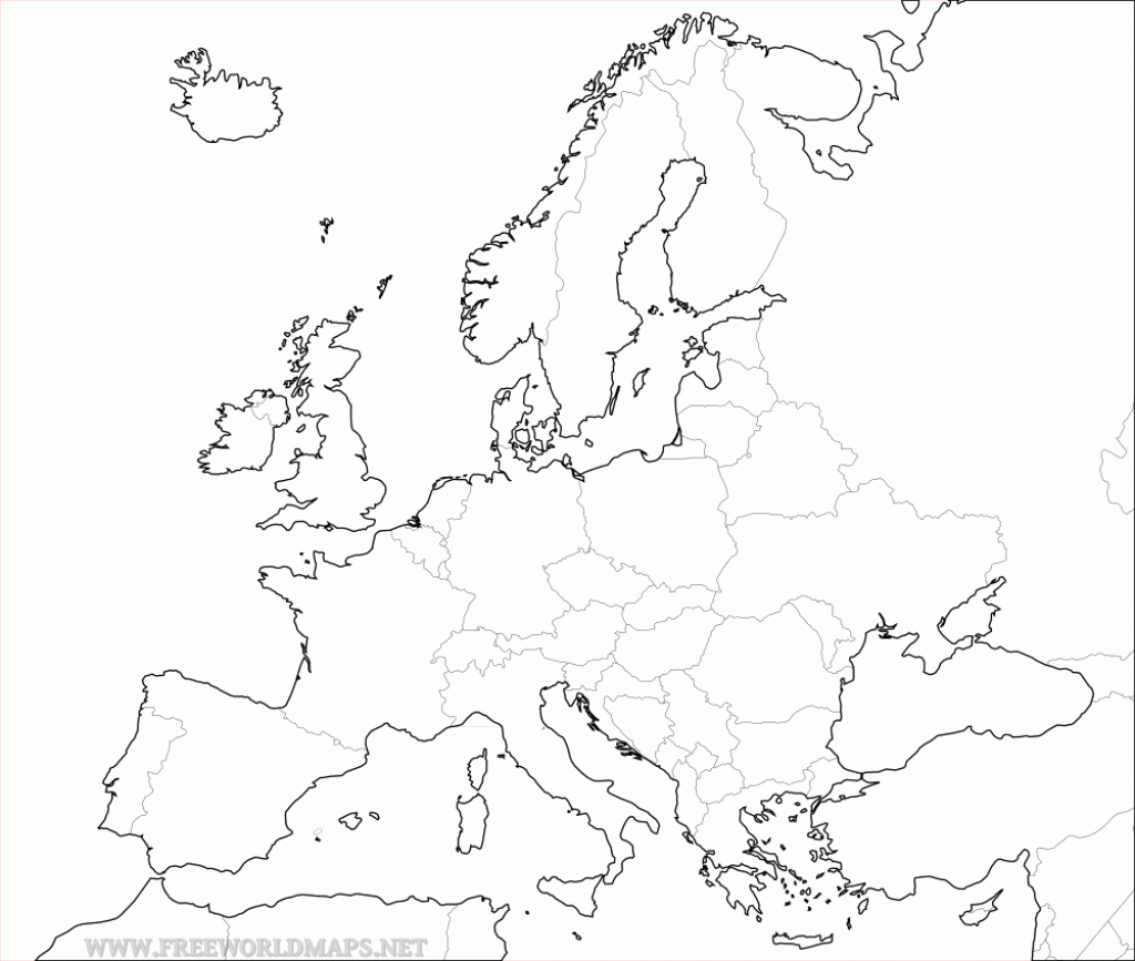 Free Printable Maps Of Europe for Printable Blank Physical Map Of Europe