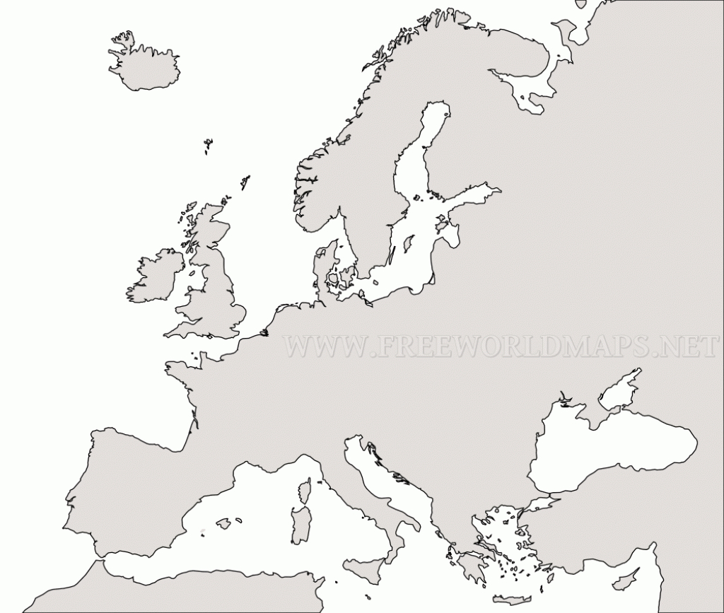 Free Printable Maps Of Europe intended for Printable Blank Physical Map Of Europe