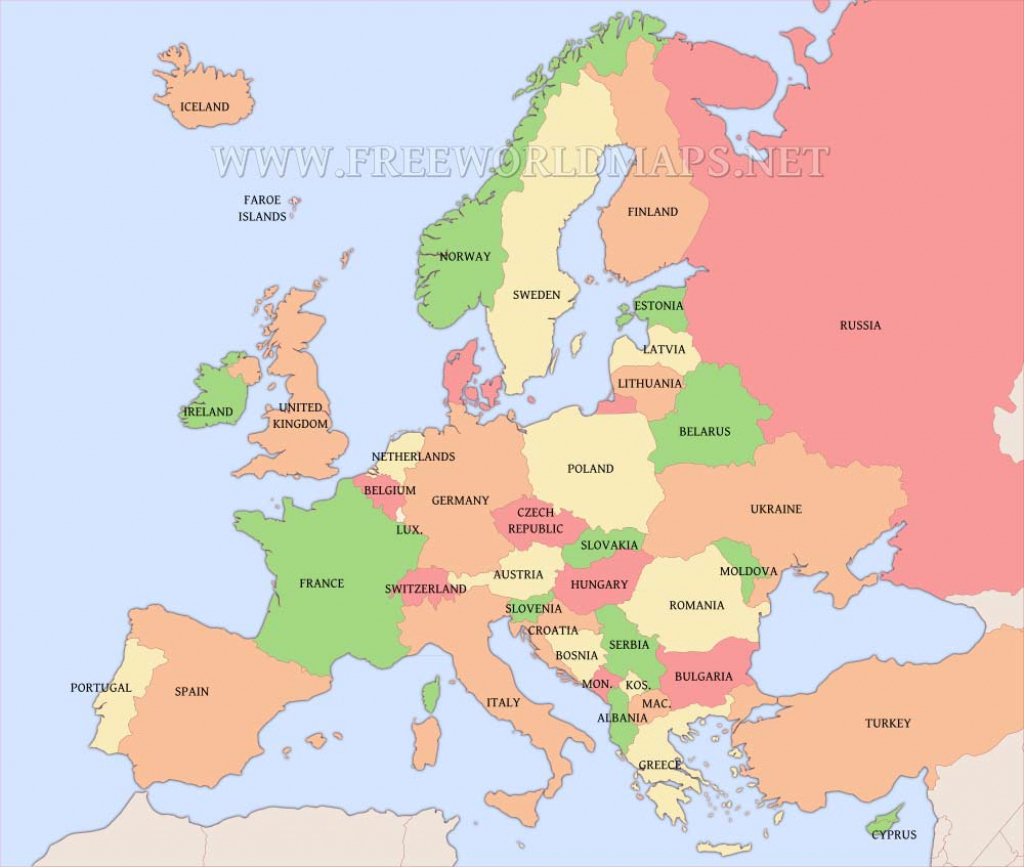 Free Printable Maps Of Europe within Free Printable Map Of Europe With Countries And Capitals