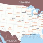 Free Printable Maps Of The United States For Free Printable Usa Map With States