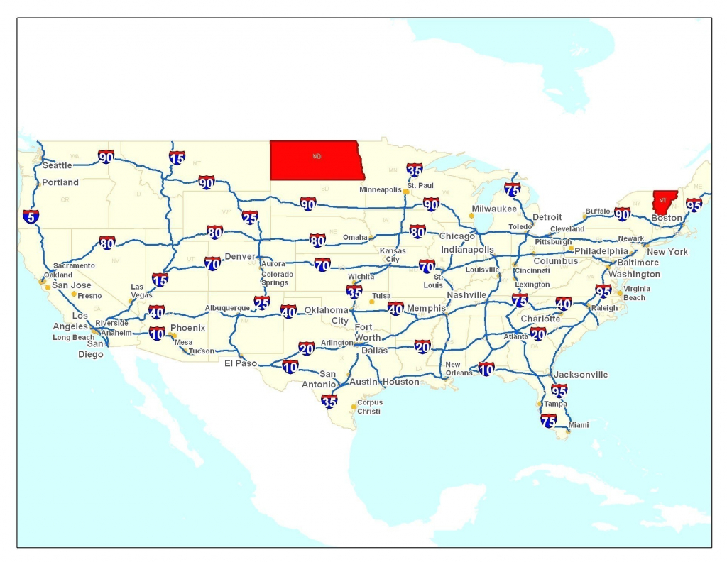 Free Printable Us Highway Map Usa Road Map Unique United States Map for Printable Us Map With Interstate Highways