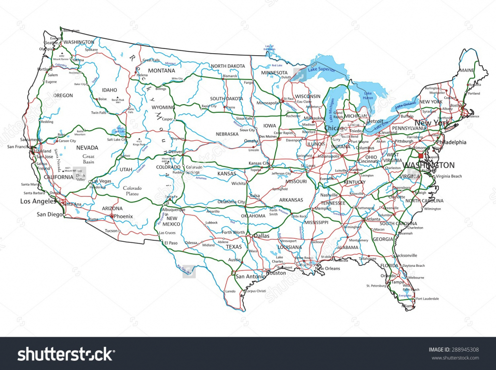 Free Printable Us Highway Map Usa Road Vector For With Random Roads within Printable Road Maps By State
