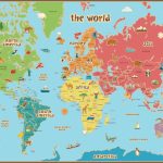 Free Printable World Map For Kids Maps And | Gary's Scattered Mind Inside Free Printable World Map With Countries Labeled For Kids