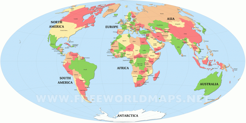 Free Printable World Maps with regard to Free Printable World Map With Countries