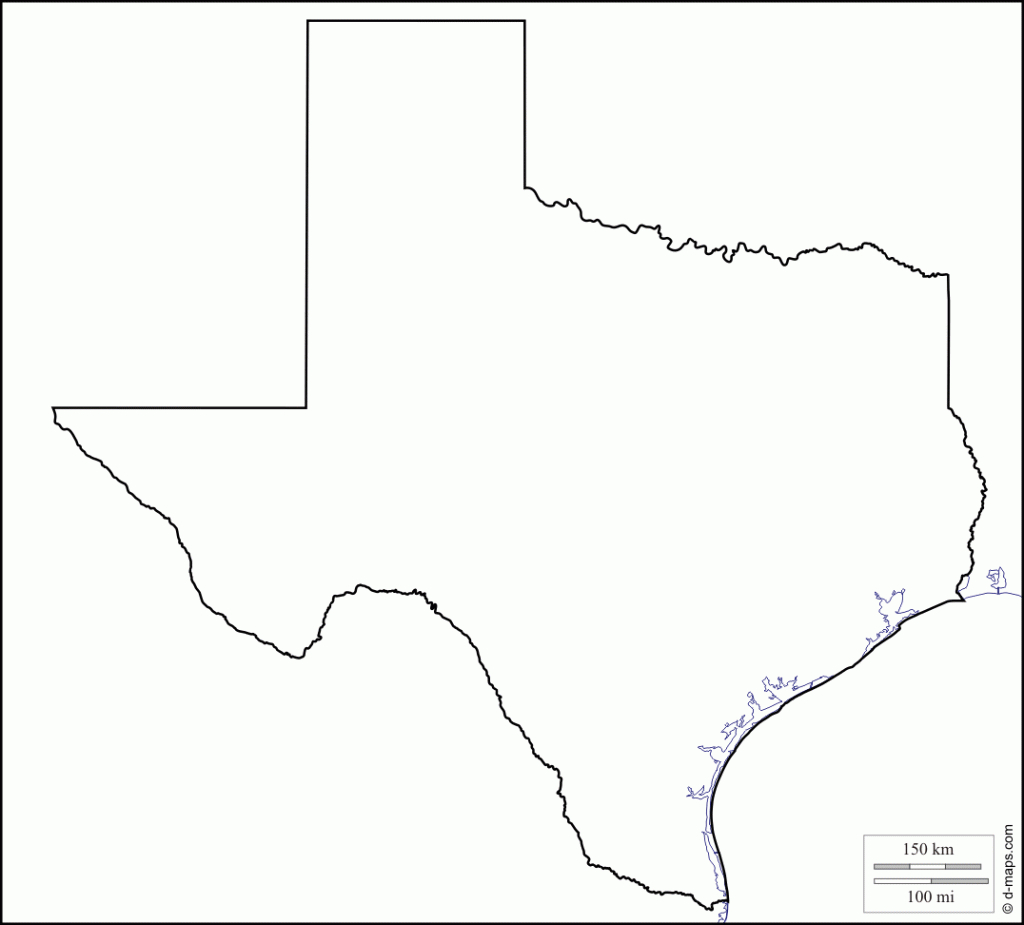 Free Texas Outline, Download Free Clip Art, Free Clip Art On Clipart with regard to Free Printable Map Of Texas
