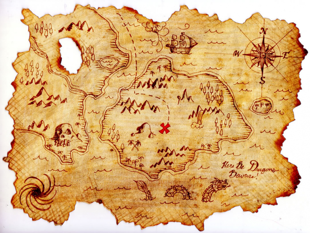 Free Treasure Map Outline, Download Free Clip Art, Free Clip Art On with regard to Printable Treasure Map
