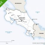 Free Vector Map Of Costa Rica Political | One Stop Map Pertaining To Printable Map Of Costa Rica
