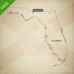 Free Vector Map Of Florida Outline | One Stop Map For Florida Map Outline Printable