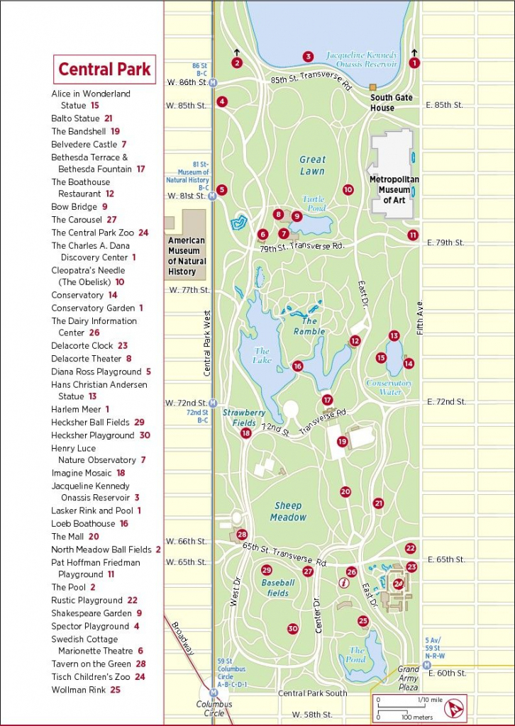 Frommer&amp;#039;s Map Of Central Park | Nyc In 2019 | Central Park Map, Map with Printable Map Of Central Park New York