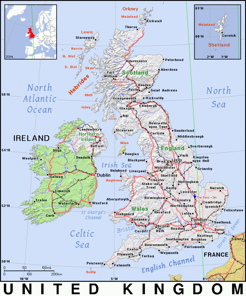 Gb · United Kingdom · Public Domain Mapspat, The Free, Open inside Free Printable Map Of Uk And Ireland