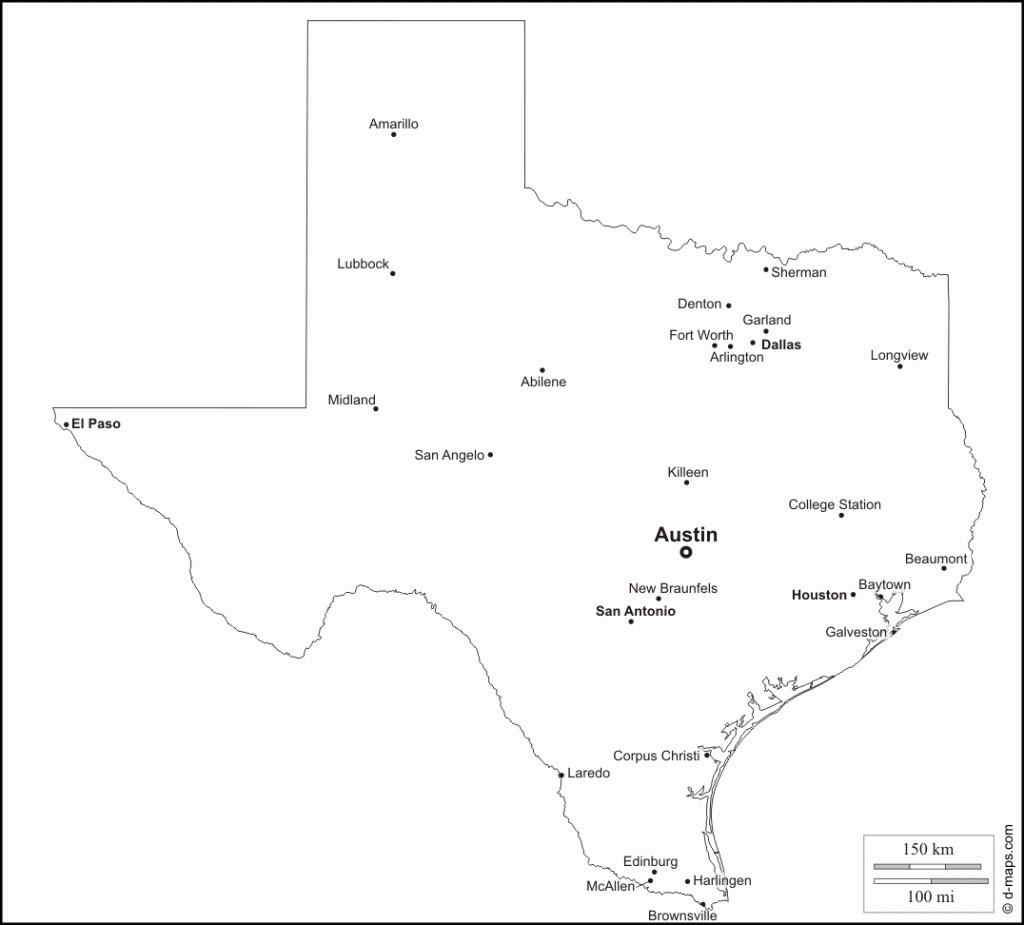 Geography Blog Texas Outline Maps – Gclipart intended for Free Printable Map Of Texas