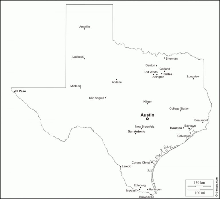 Geography Blog Texas Outline Maps Gclipart Within Texas Map Outline Printable Printable Maps 5055