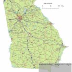 Georgia State Route Network Map. Georgia Highways Map. Cities Of For Georgia State Map Printable