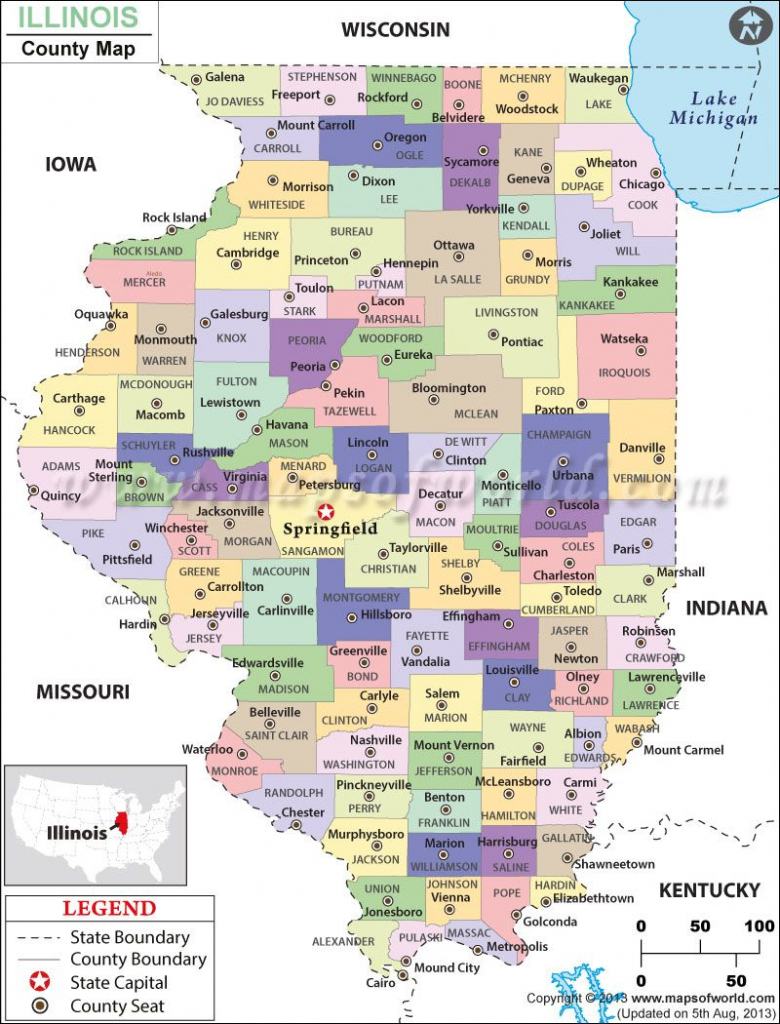 Have A Look At The Awesome #clickable Political Subdivisions Of intended for Illinois County Map With Cities Printable