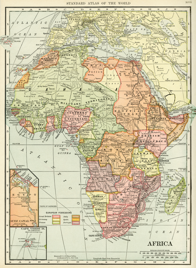 Historical Geography Map Of Africa ~ Free Digital Image - Old Design in Printable Antique Maps Free