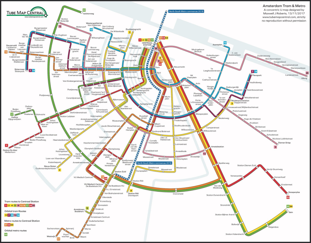 Holland Dutch Train / Rail Maps in Amsterdam Tram Map Printable