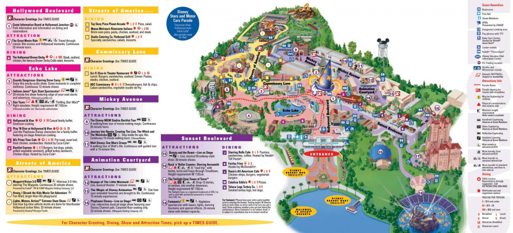 Hollywood Studios / Mgm Studios Orlando 2012 Map | Disney World In with regard to Maps Of Disney World Printable
