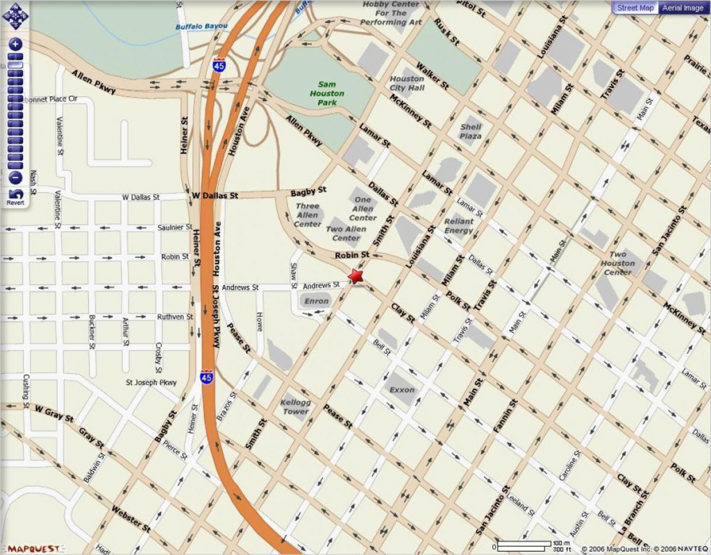 Houston Downtown Map - Map Of Downtown Houston (Texas - Usa) regarding Downtown Houston Map Printable