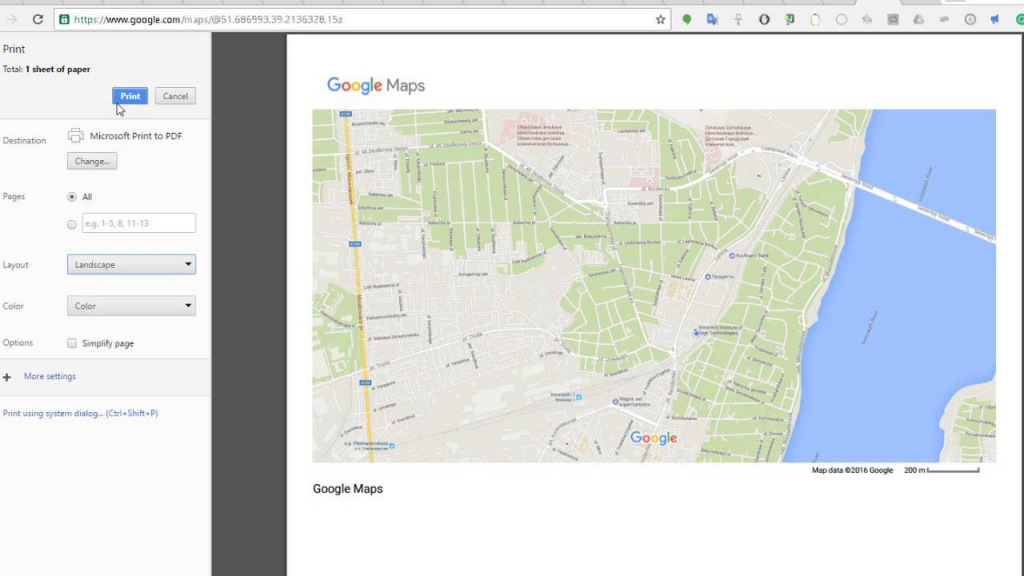 How To Get Google Maps Layout Print To Landscape - Youtube intended for Printable Google Maps