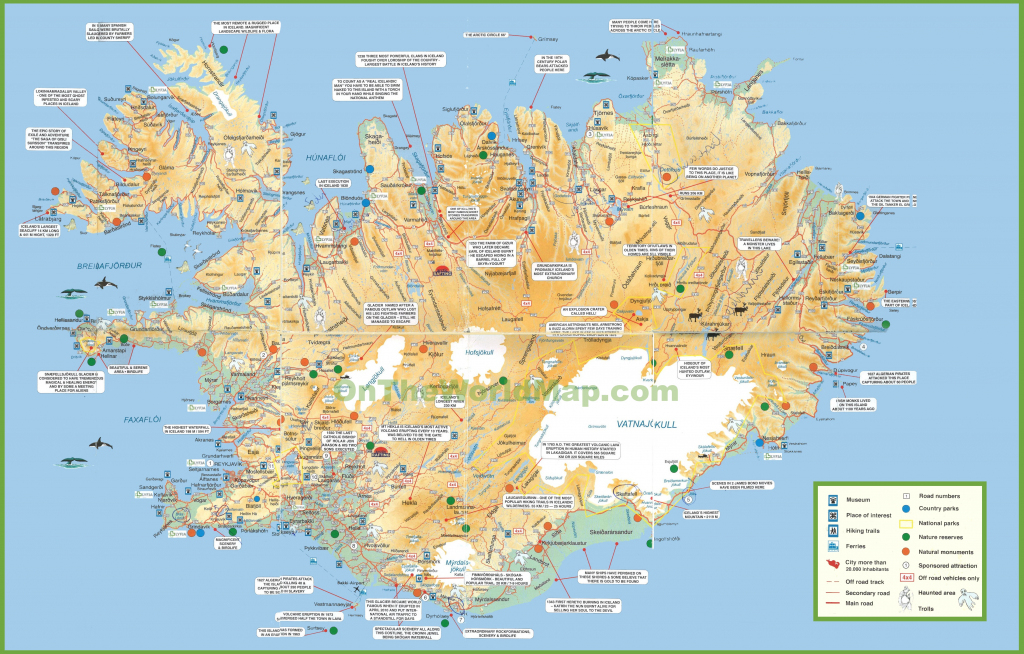 Iceland Tourist Map with Free Printable Map Of Iceland