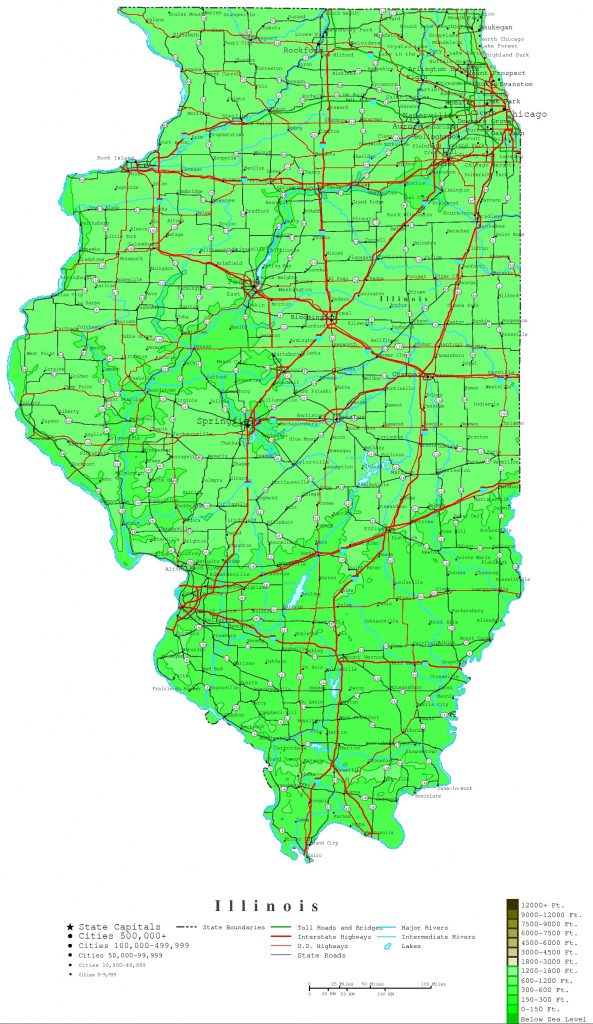 Illinois Map - Online Maps Of Illinois State throughout Printable Map Of Champaign Il