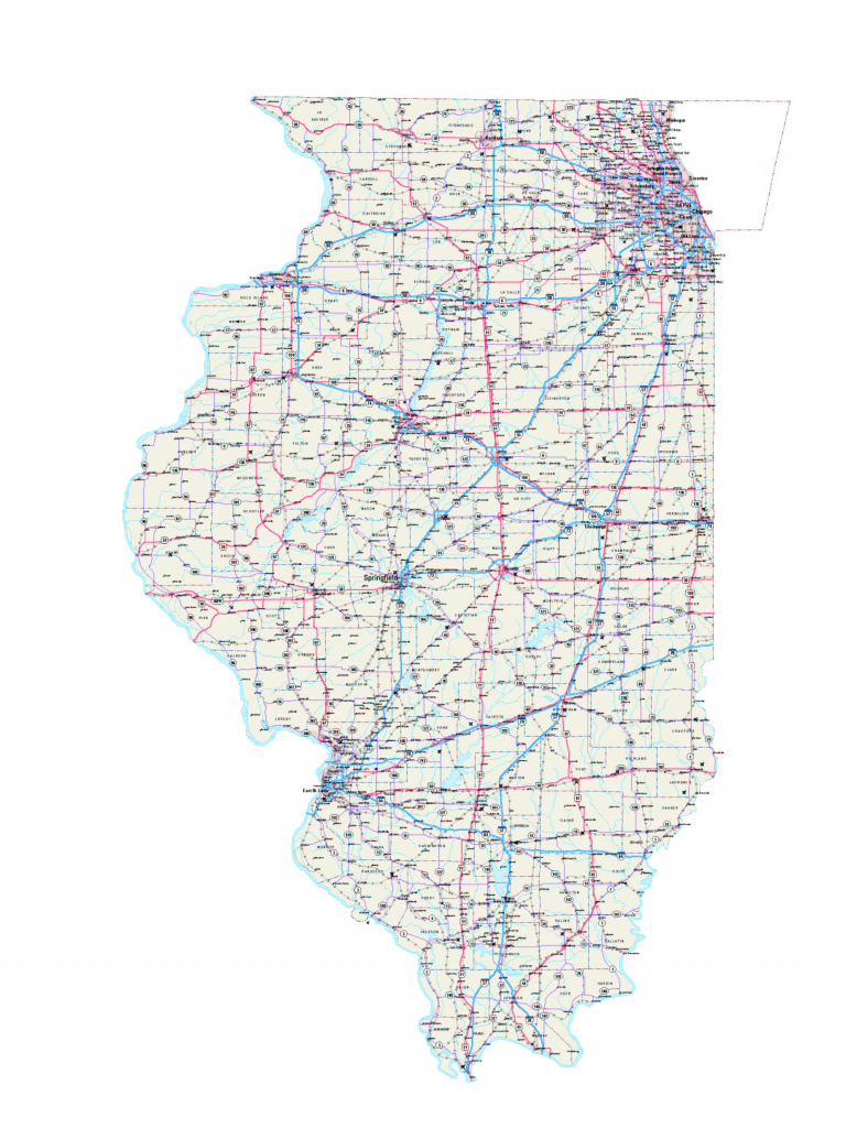 Illinois Maps - Illinois Map - Illinois Road Map - Illinois State Map throughout Illinois County Map Printable