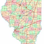 Illinois Printable Map Inside Illinois County Map With Cities Printable