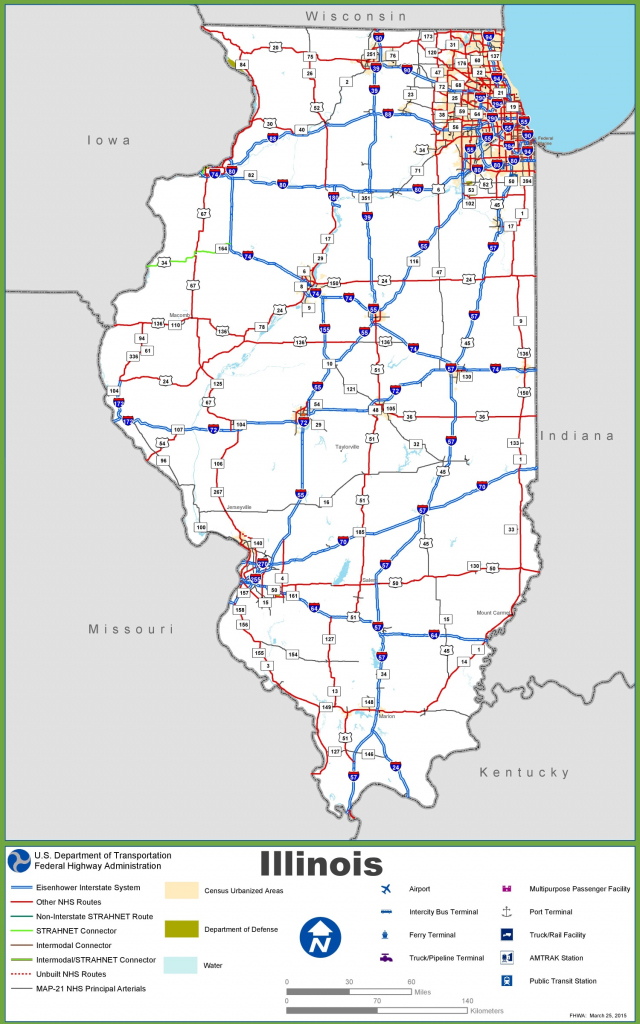 Illinois State Maps | Usa | Maps Of Illinois (Il) within Illinois State Map Printable