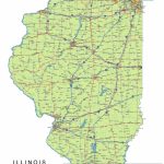 Illinois State Route Network Map. Illinois Highways Map. Cities Of For Illinois County Map With Cities Printable
