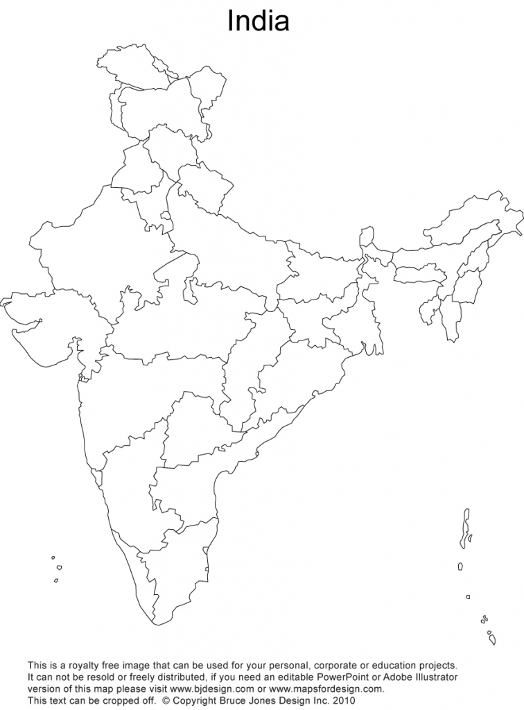 India Printable, Blank Maps, Outline Maps • Royalty Free with Printable Outline Map Of India