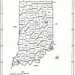 Indiana State Map With Counties Outline And Location Of Each County Within Indiana County Map Printable