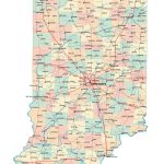 Indiana State Road Map Glossy Poster Picture Photo City County Inside Indiana State Map Printable