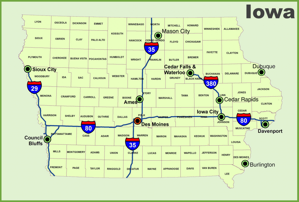 Iowa State Maps | Usa | Maps Of Iowa (Ia) for Printable Iowa Road Map