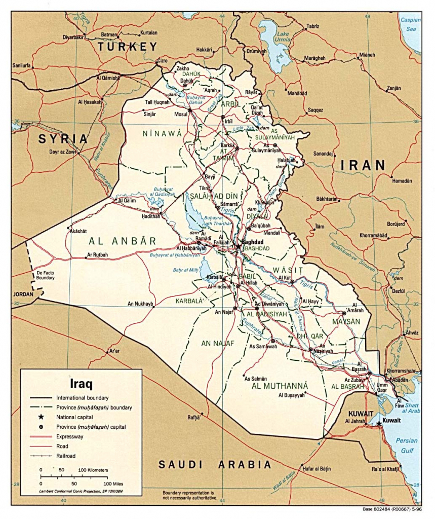 Iraq Maps - Perry-Castañeda Map Collection - Ut Library Online intended for Printable Map Of Iraq