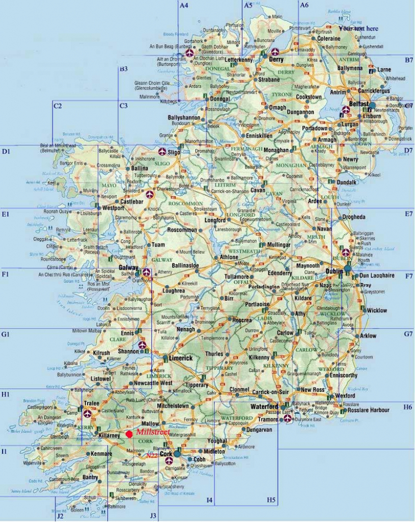 Printable Map Of Ireland Counties And Towns Printable Maps