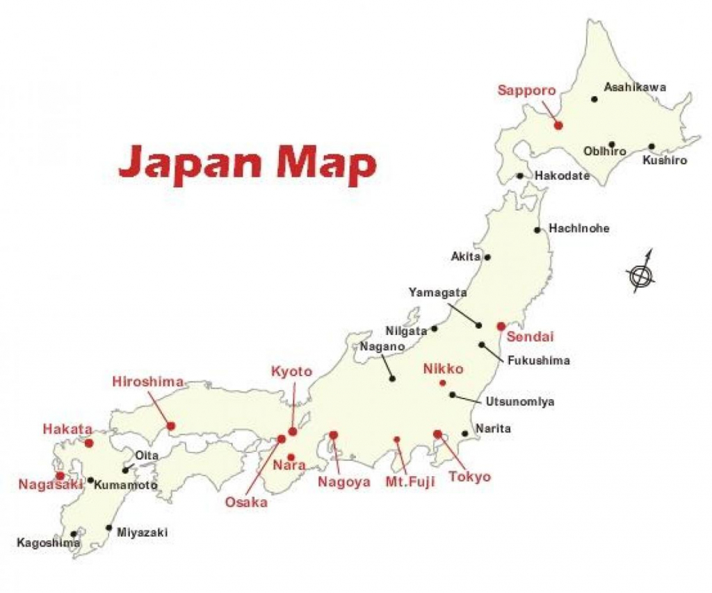 Japan Kaart Printable - Afdrukbare Japan Kaart (Oost-Azië - Azië) pertaining to Printable Map Of Japan