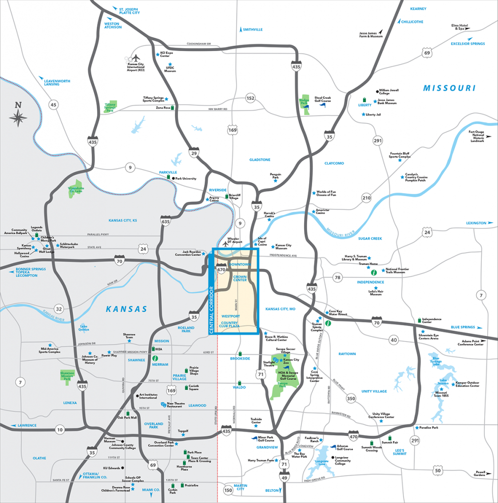 Kansas City Metro Map | Visit Kc with Printable Kansas Map With Cities