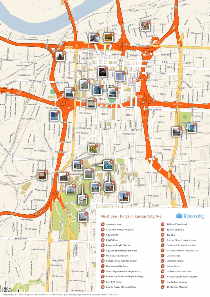 Kansas City Printable Tourist Map | Free Tourist Maps ✈ | Kansas for Printable City Maps