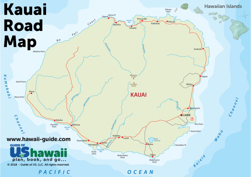 Kauai Maps for Printable Map Of Kauai Hawaii