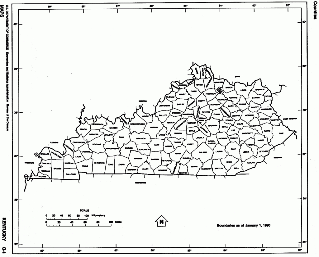 Kentucky Maps - Perry-Castañeda Map Collection - Ut Library Online regarding Printable Map Of Kentucky Counties