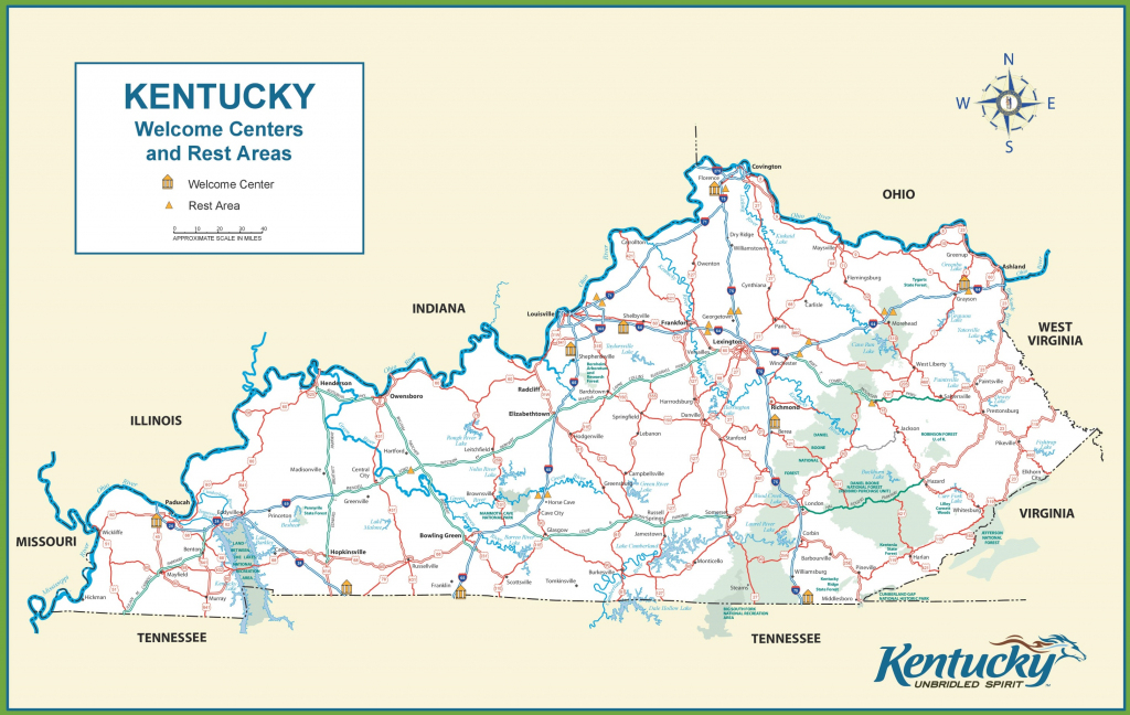 Kentucky Tourist Map with regard to Printable Map Of Kentucky