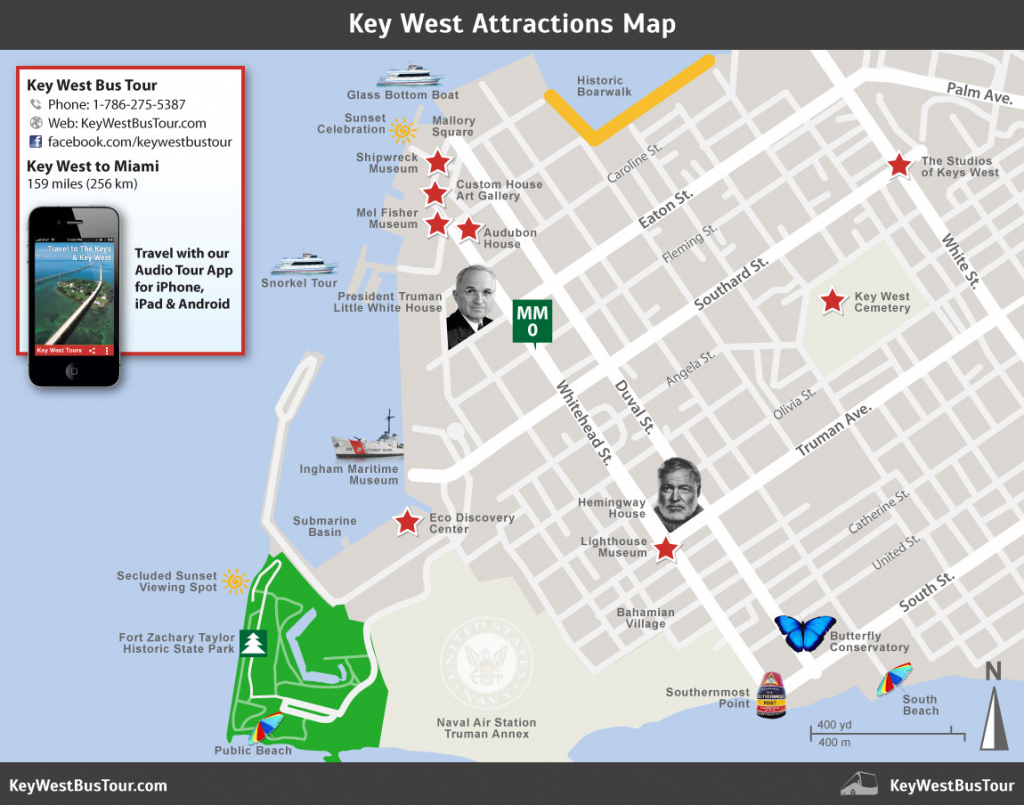 Key West Attractions Map :: Key West Bus Tour in Key West Street Map Printable