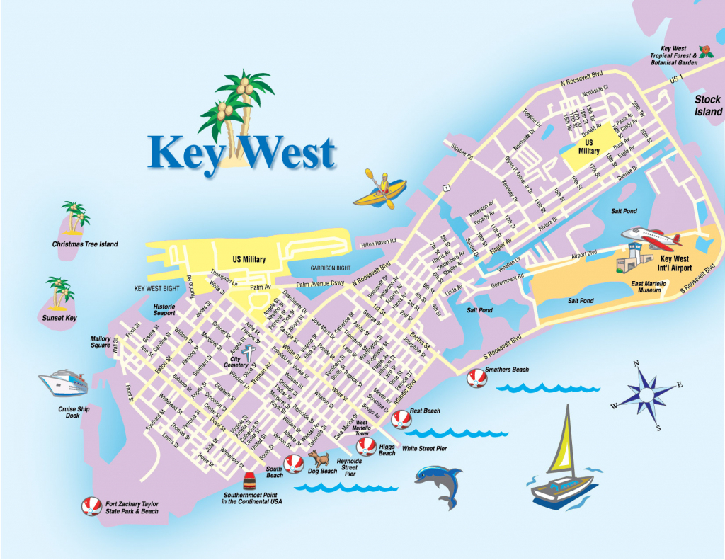 Key West Map - Ameliabd - Street Map Of Key West Florida | Printable with Printable Street Map Of Key West Fl