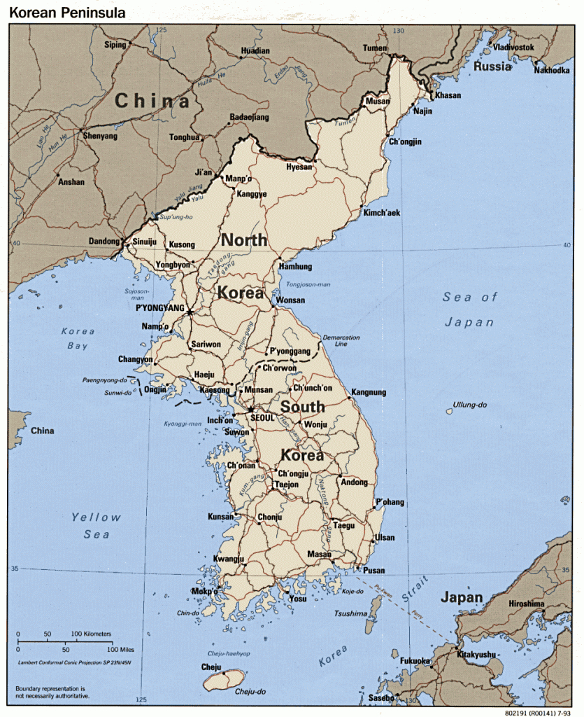 Korea Maps - Perry-Castañeda Map Collection - Ut Library Online in Printable Map Of Korea
