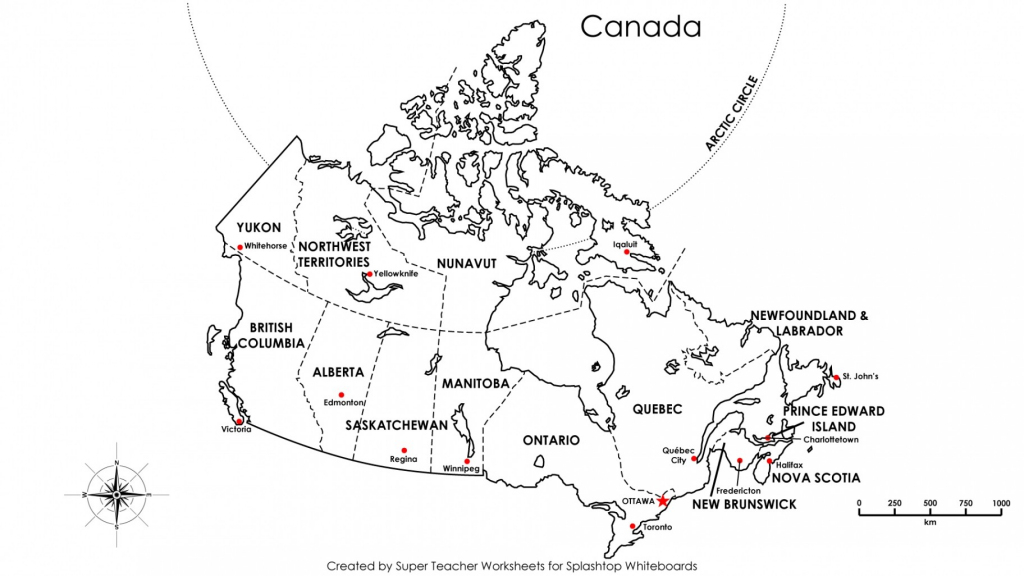 Labeled Map Of Us Printable Maps Canada All Inclusive 8 within Printable Map Of Canada