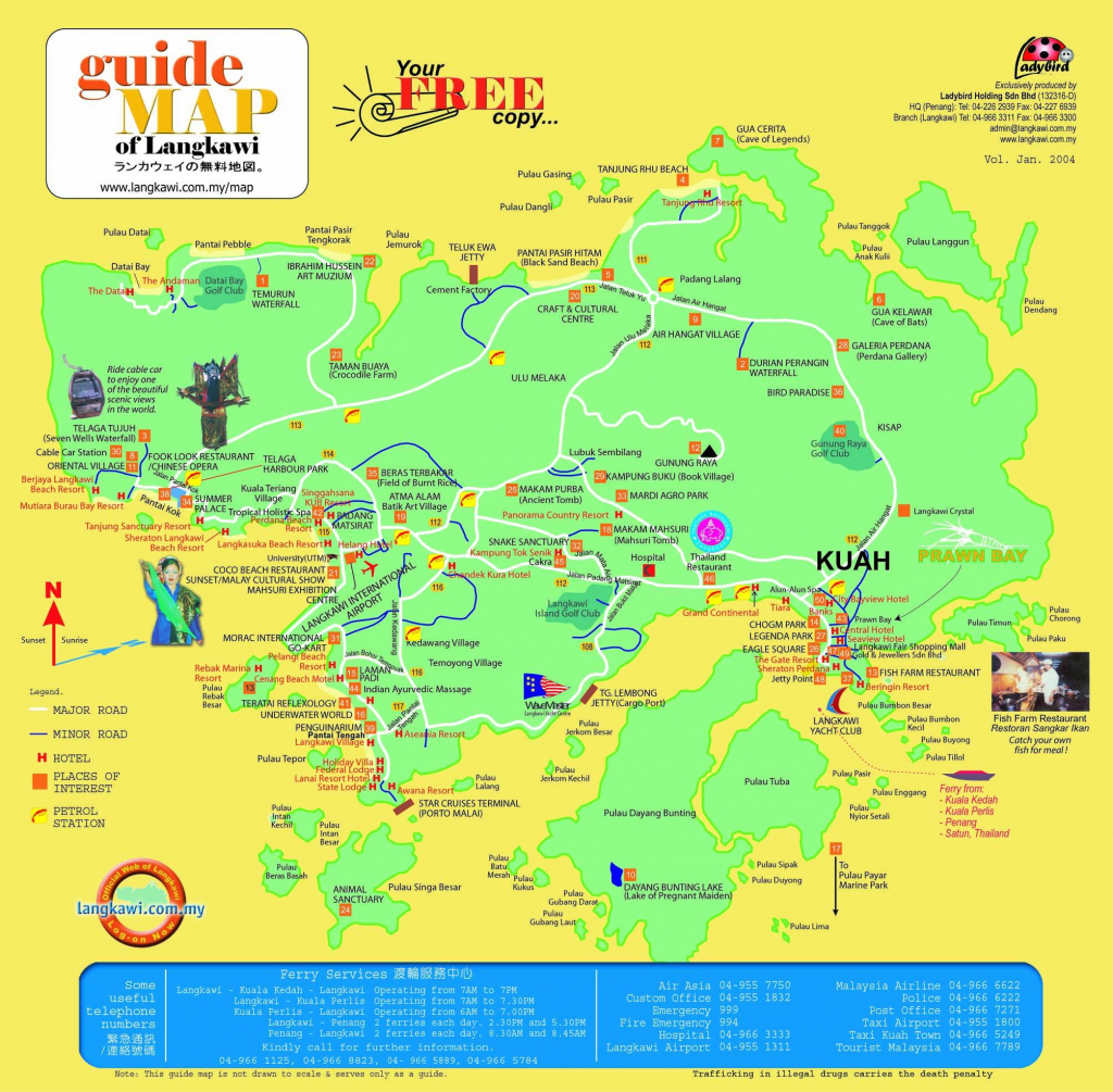Langkawi Island Location Map- The Guide Of You To Travel At Langkawi intended for Melaka Tourist Map Printable