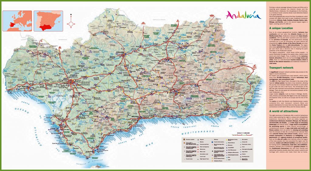 Large Andalusia Maps For Free Download And Print | High-Resolution intended for Printable Street Map Of Nerja Spain