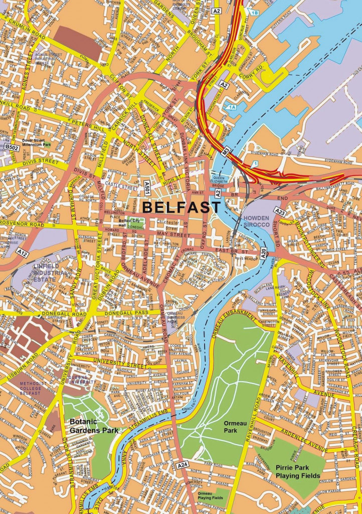 Large Belfast Maps For Free Download And Print | High-Resolution And in Belfast City Map Printable