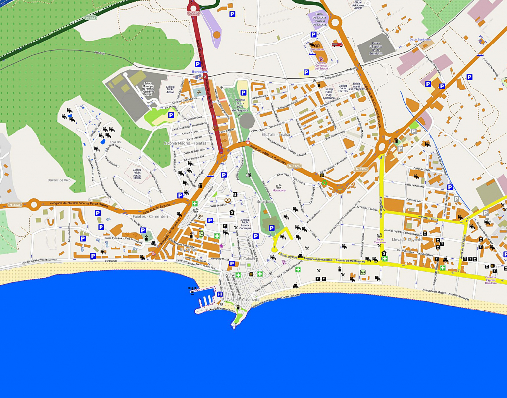 Large Benidorm Maps For Free Download And Print | High-Resolution pertaining to Printable Street Map Of Nerja Spain